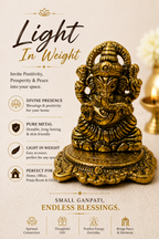 Small Metal Ganpati Idol for Home, Office & Pooja